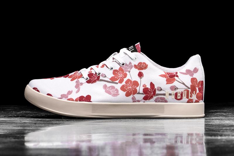 Pink Nobull Cherry Blossom Canvas Women\'s Trainers | CA Y1942X